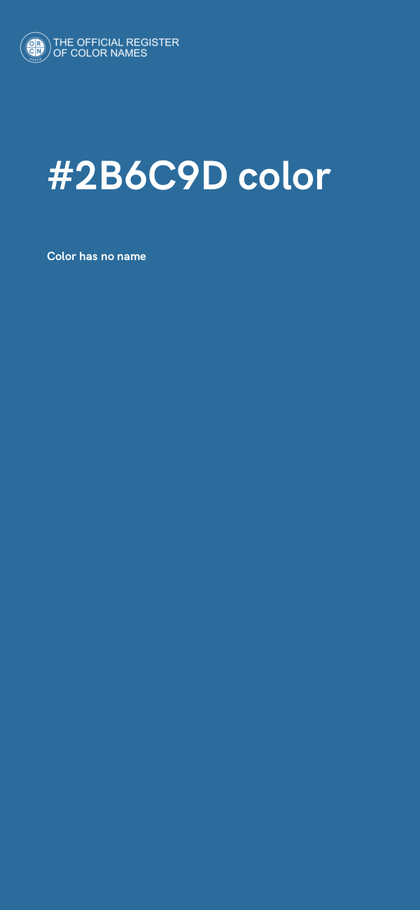 #2B6C9D color image