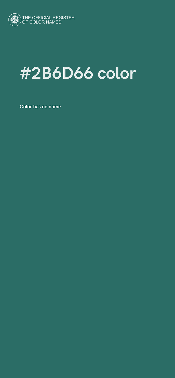 #2B6D66 color image