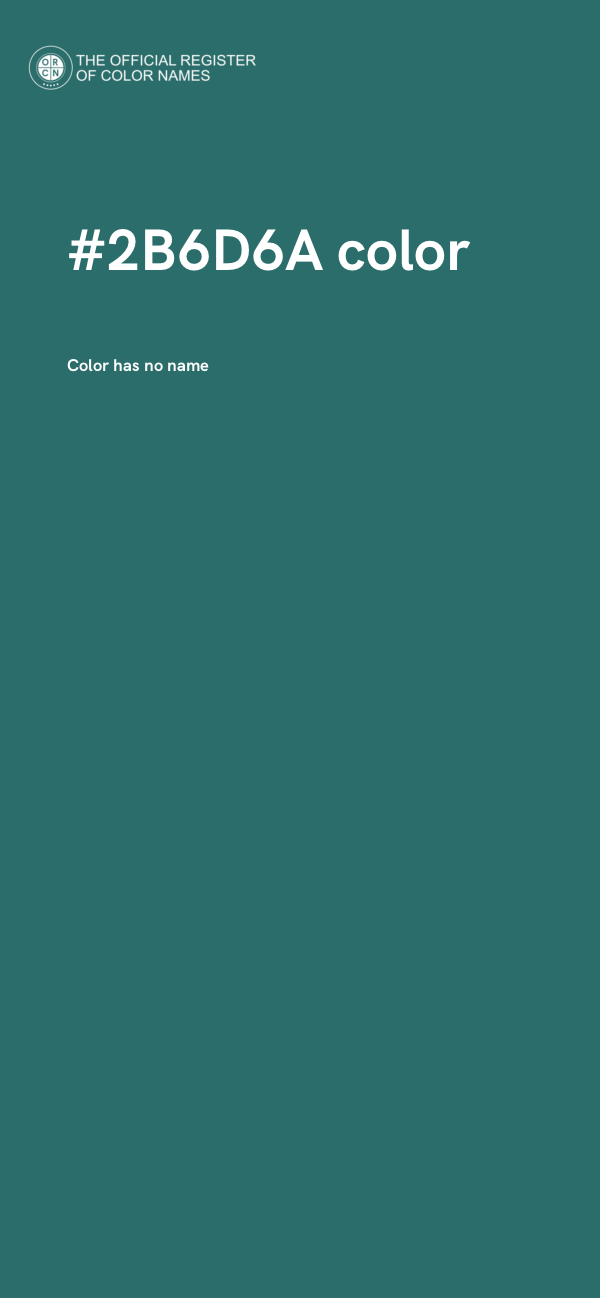 #2B6D6A color image