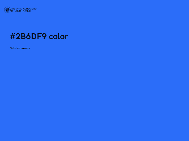 #2B6DF9 color image