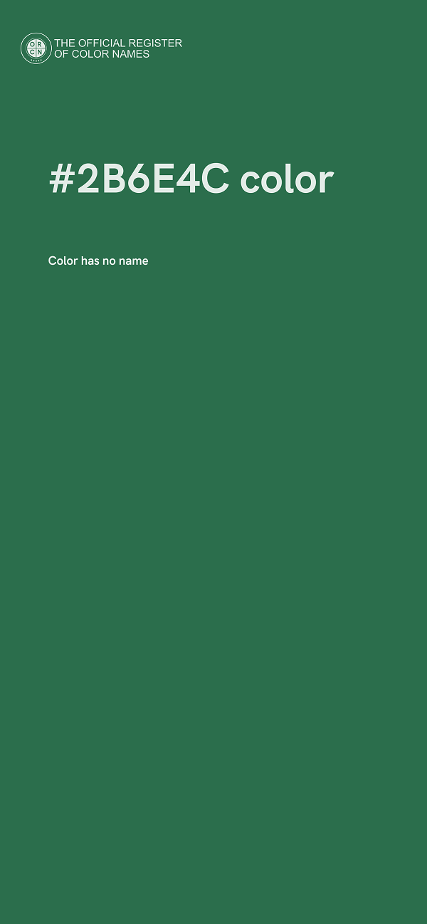 #2B6E4C color image