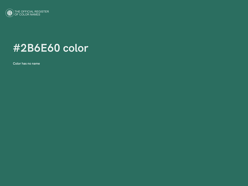 #2B6E60 color image