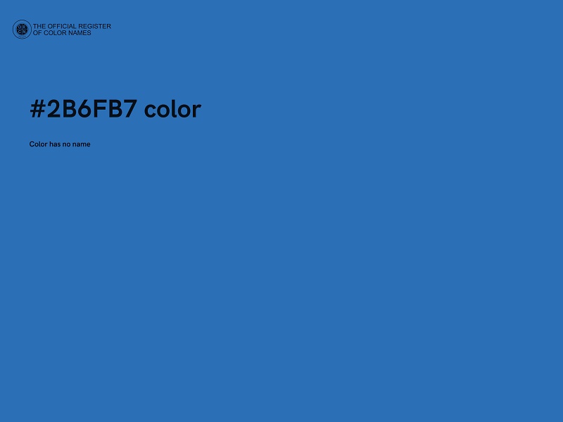 #2B6FB7 color image