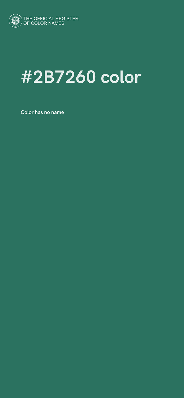#2B7260 color image