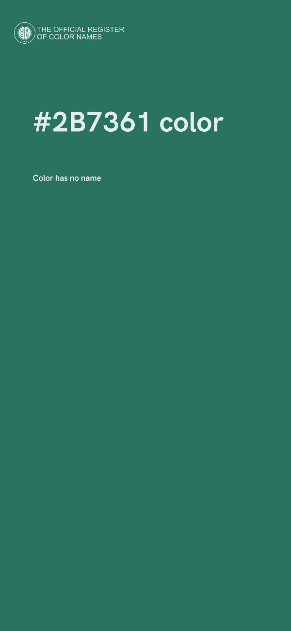 #2B7361 color image