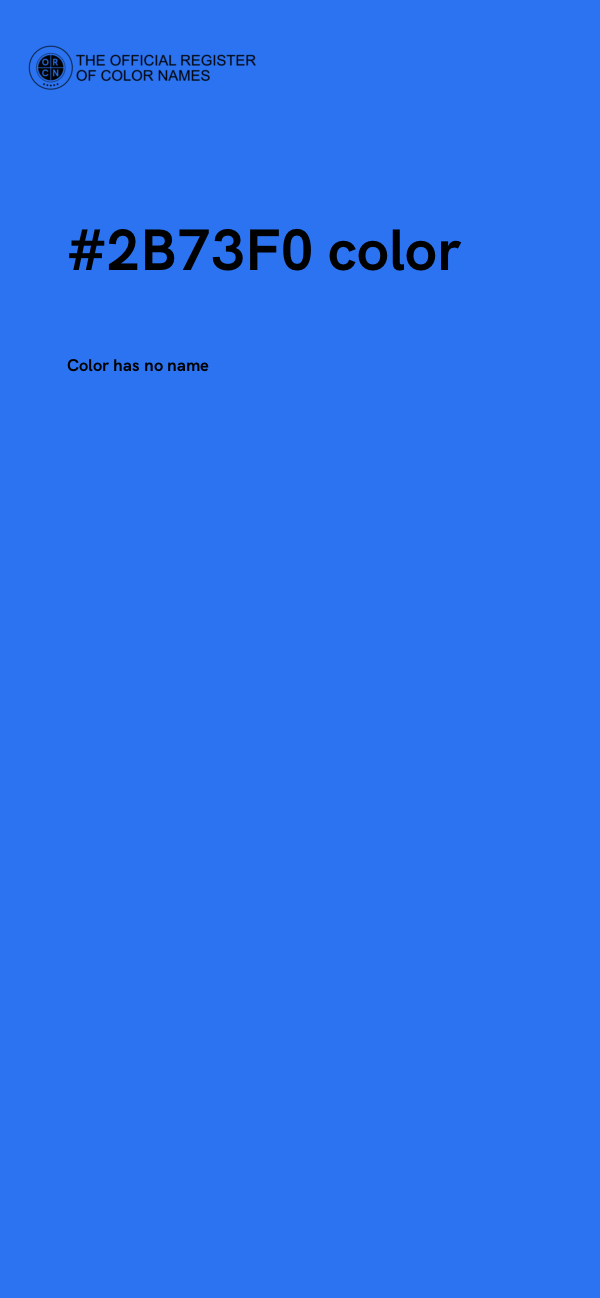 #2B73F0 color image