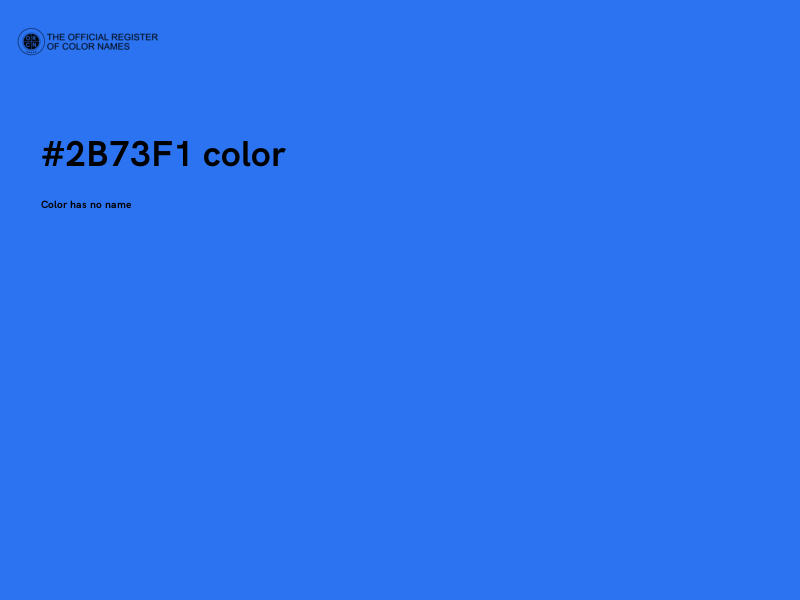 #2B73F1 color image