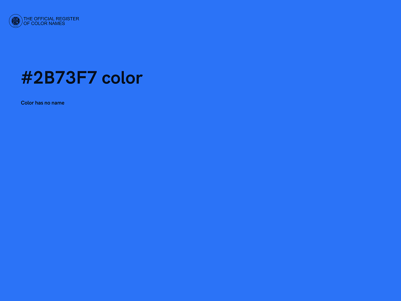 #2B73F7 color image