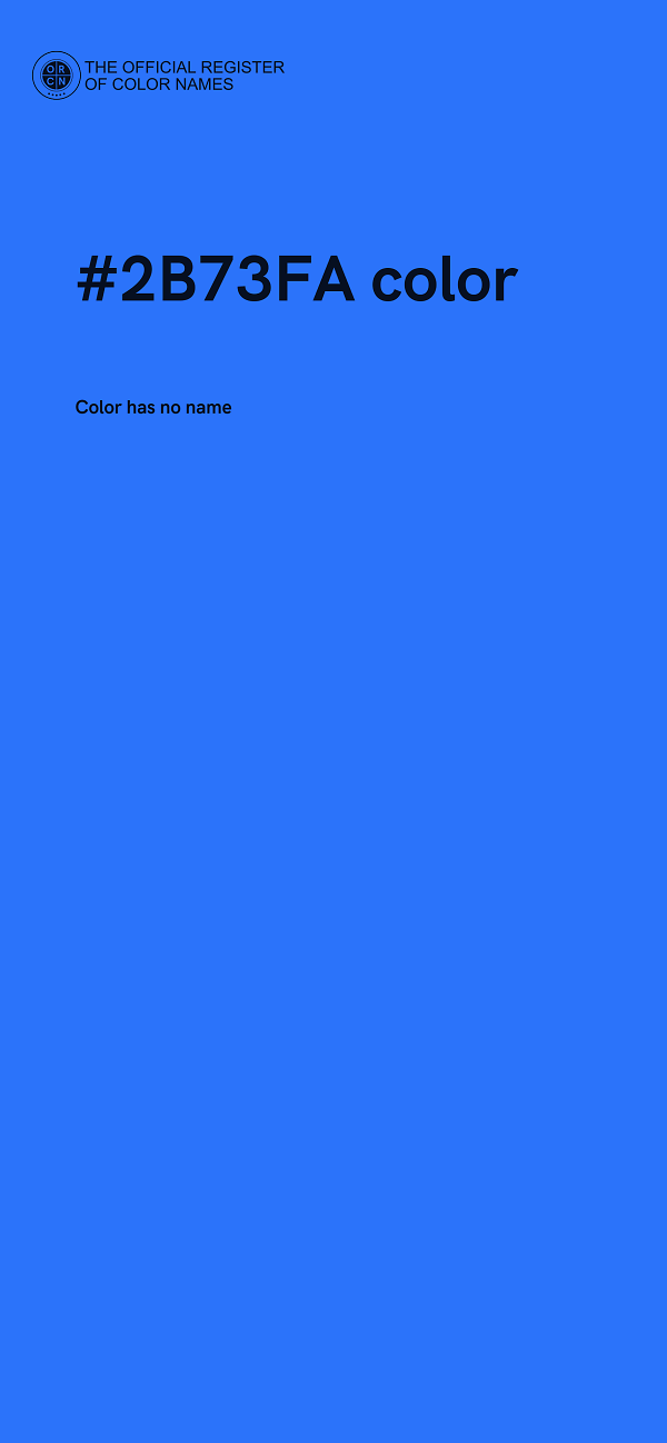 #2B73FA color image