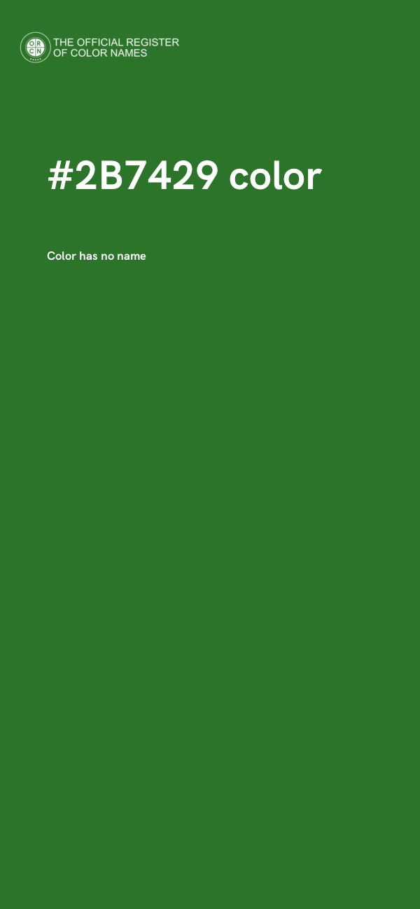 #2B7429 color image