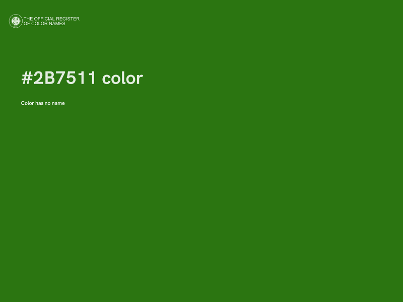 #2B7511 color image