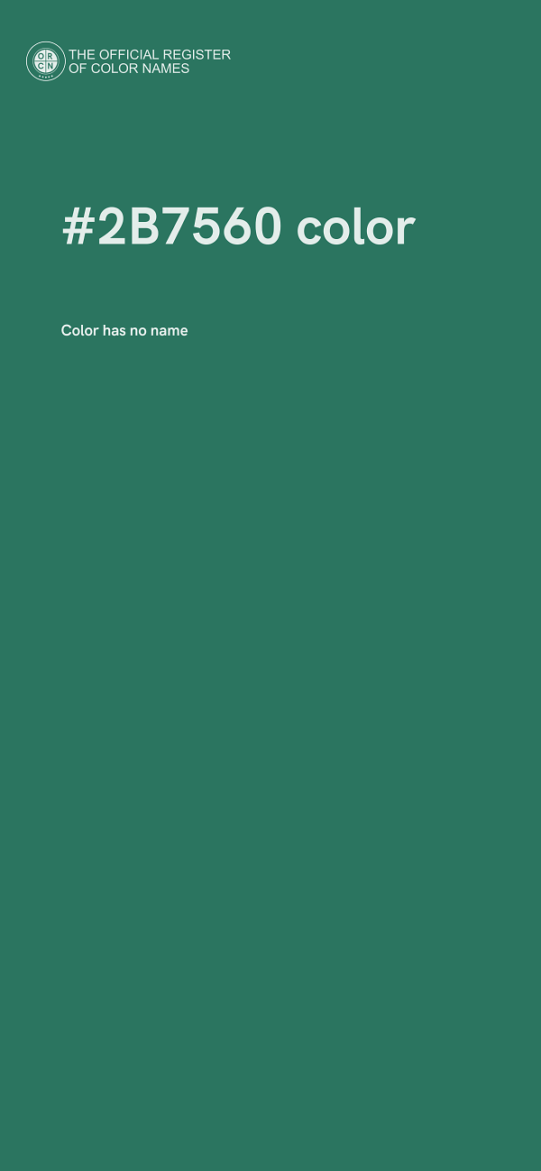 #2B7560 color image