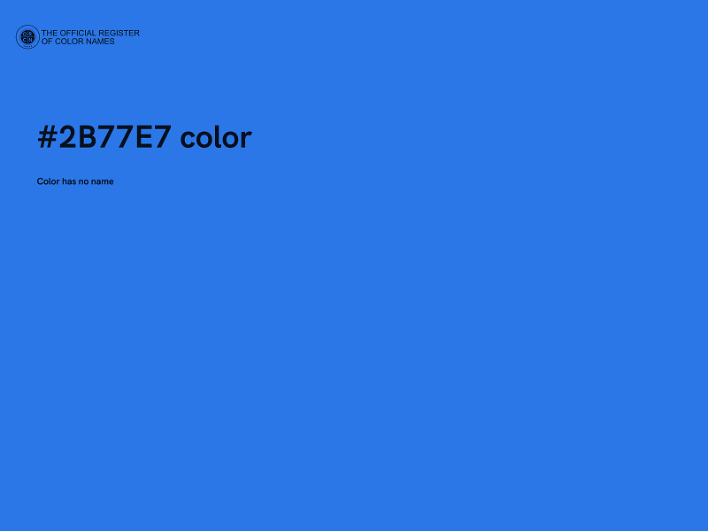 #2B77E7 color image