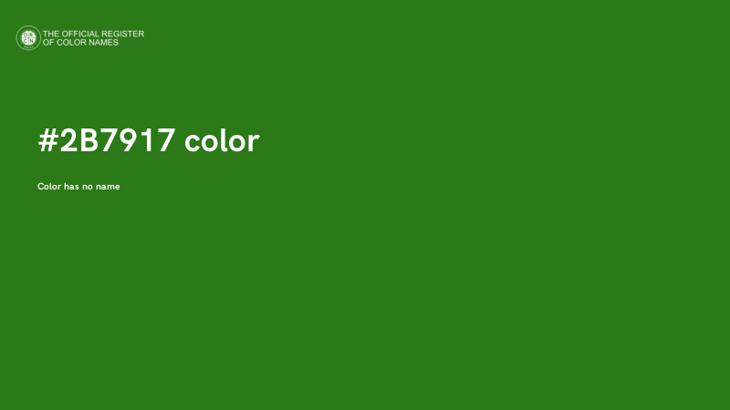 #2B7917 color image