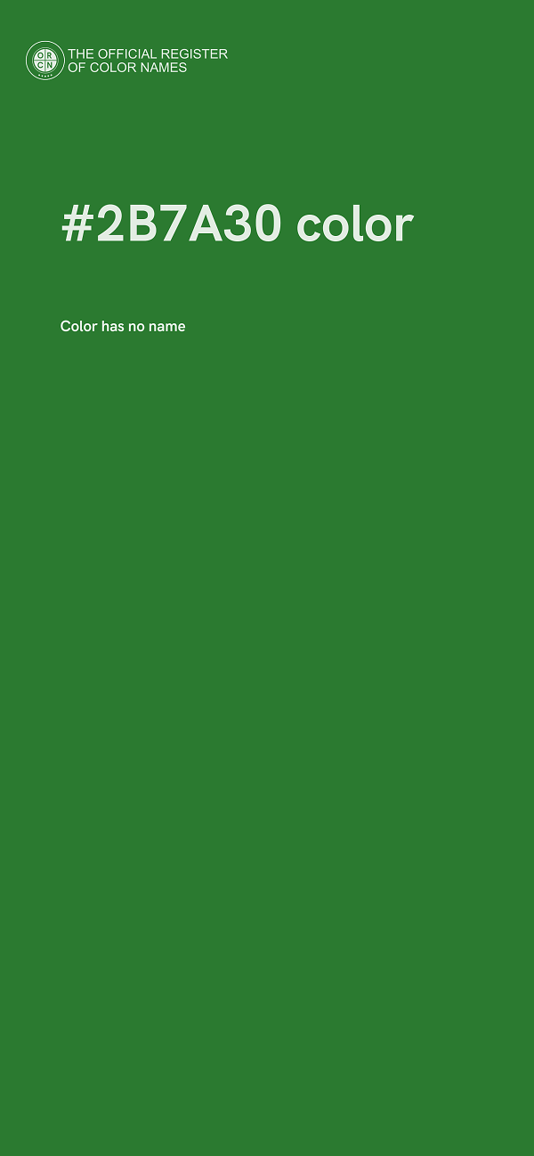 #2B7A30 color image