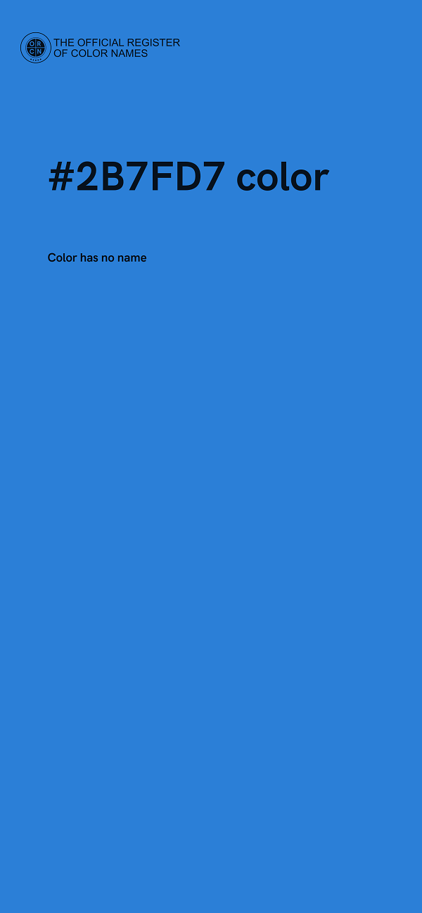 #2B7FD7 color image