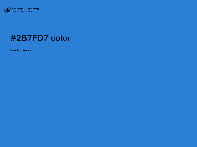 #2B7FD7 color image