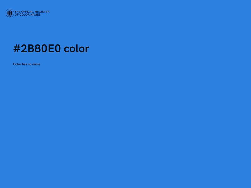 #2B80E0 color image