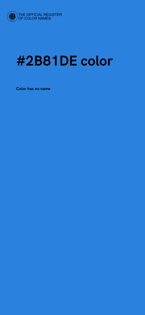 #2B81DE color image