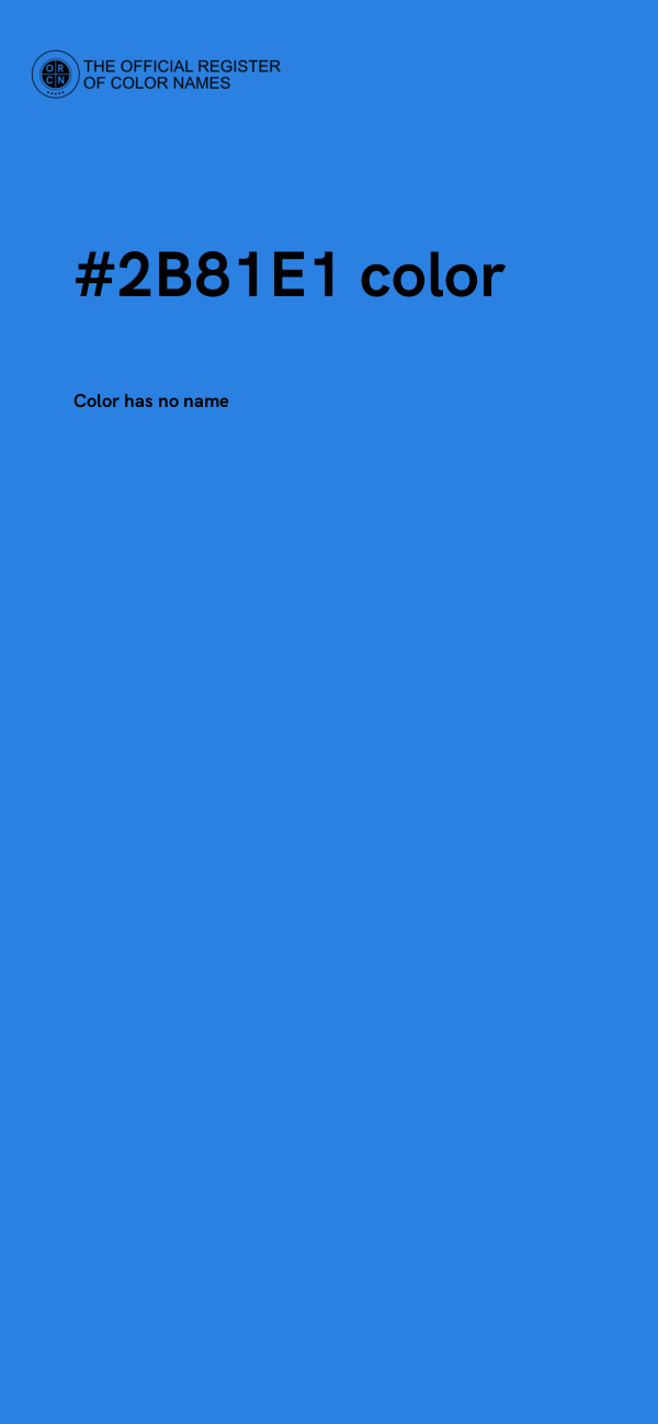 #2B81E1 color image