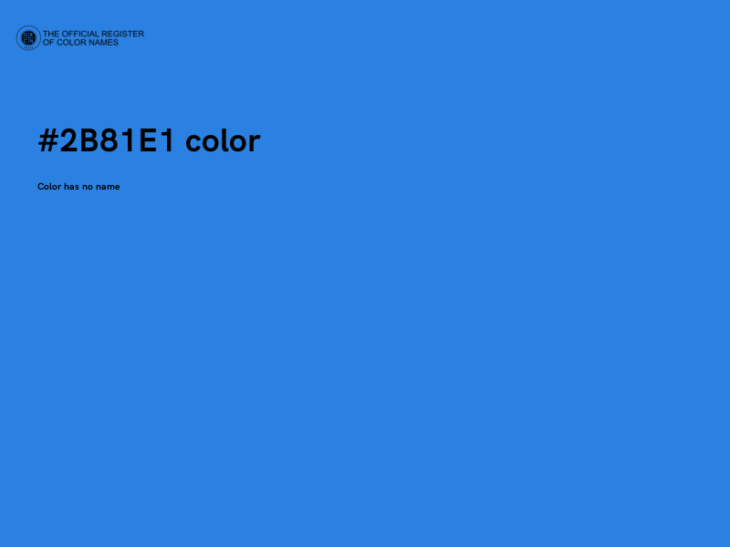 #2B81E1 color image