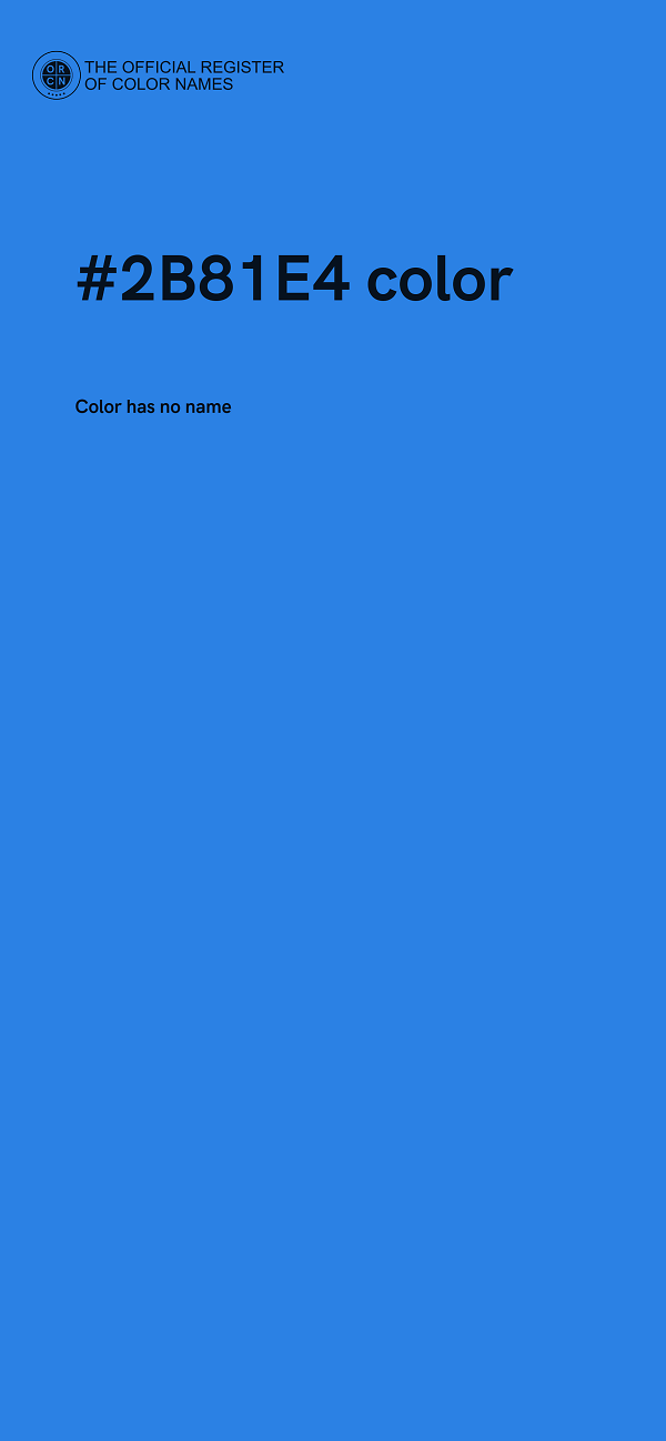 #2B81E4 color image