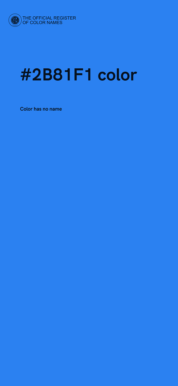 #2B81F1 color image