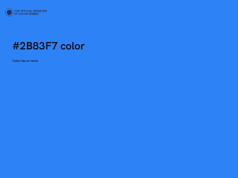 #2B83F7 color image