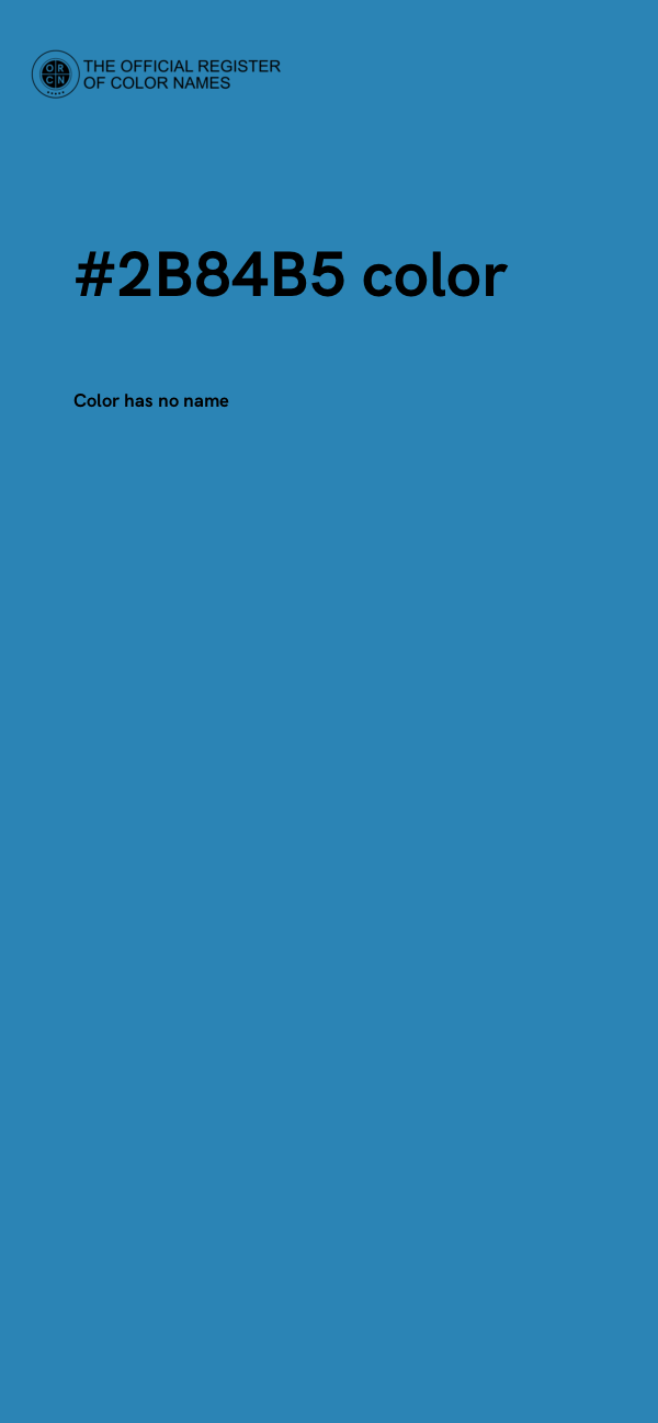 #2B84B5 color image