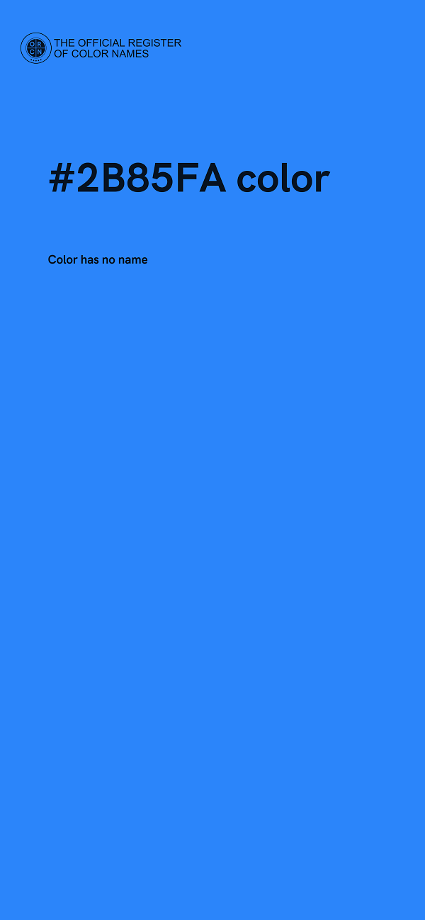 #2B85FA color image
