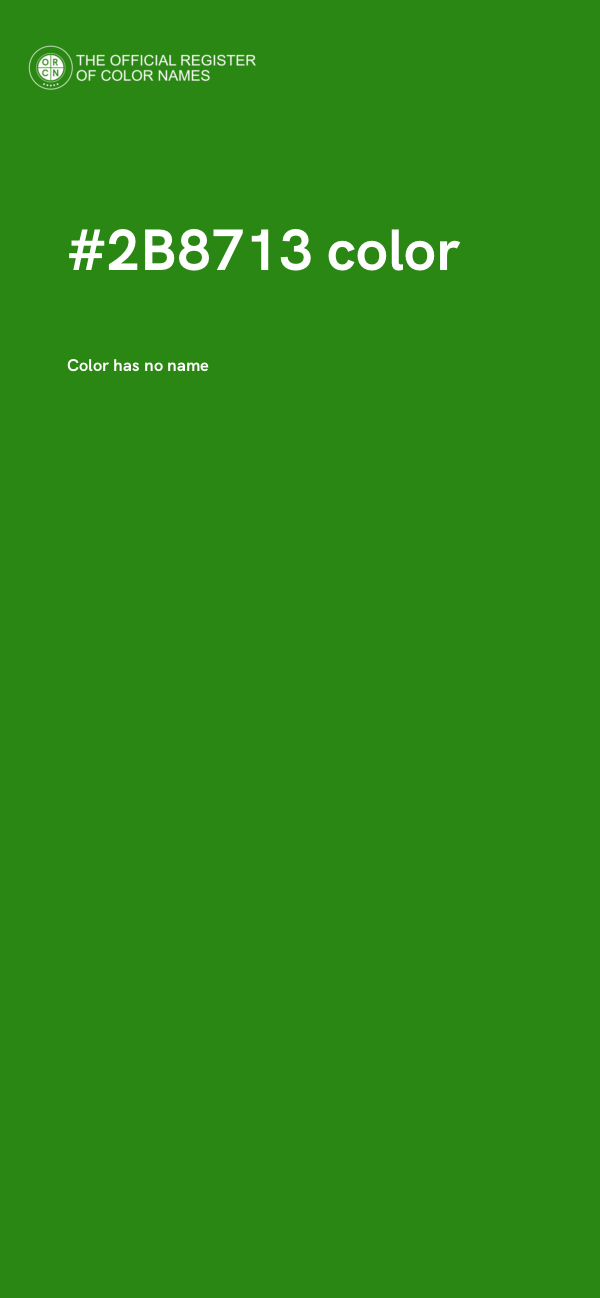 #2B8713 color image