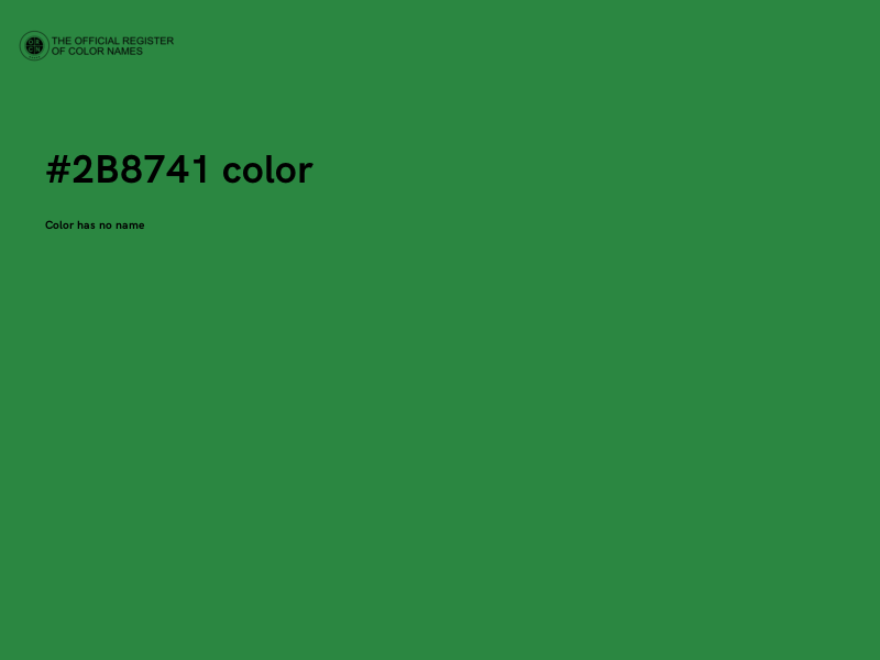 #2B8741 color image