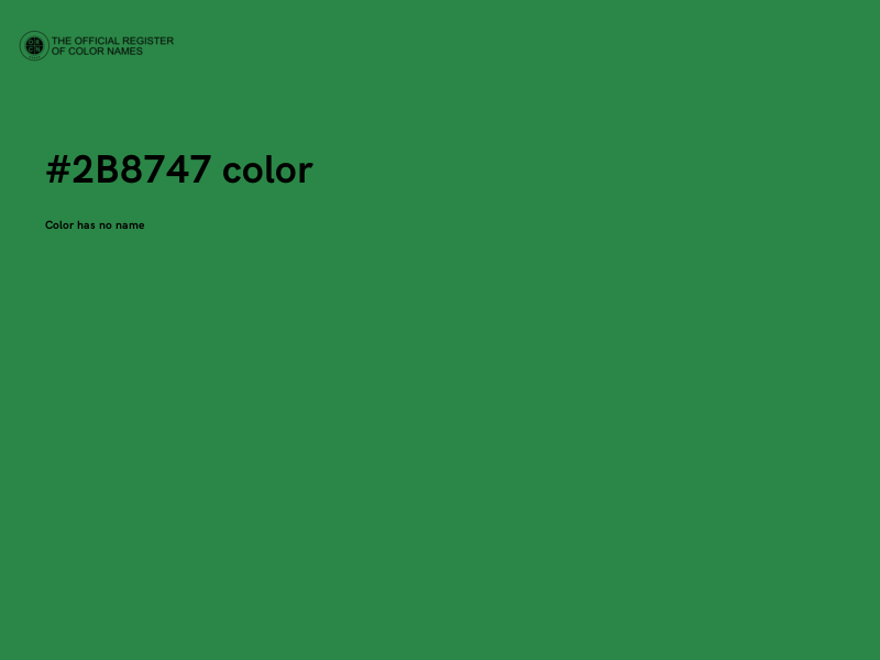 #2B8747 color image