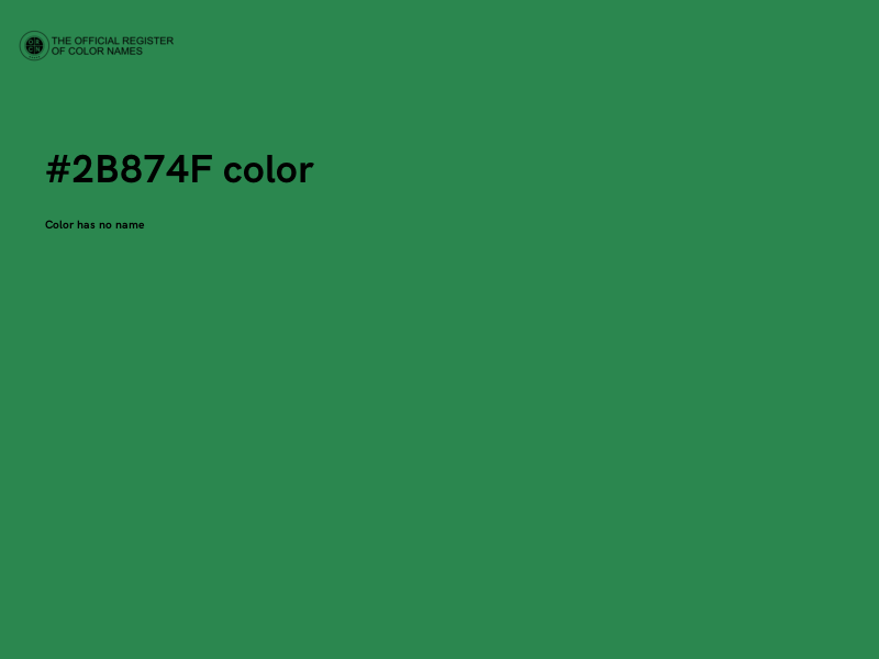 #2B874F color image