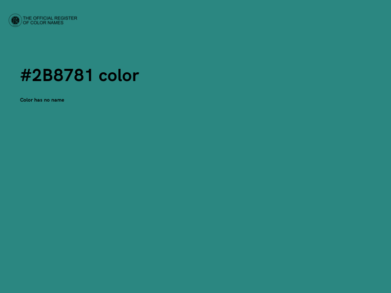 #2B8781 color image