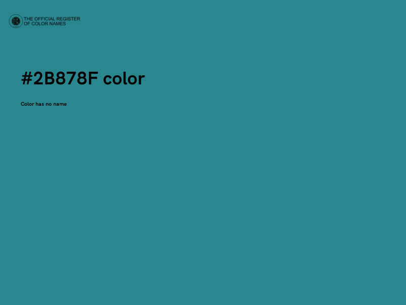 #2B878F color image