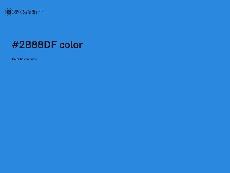 #2B88DF color image