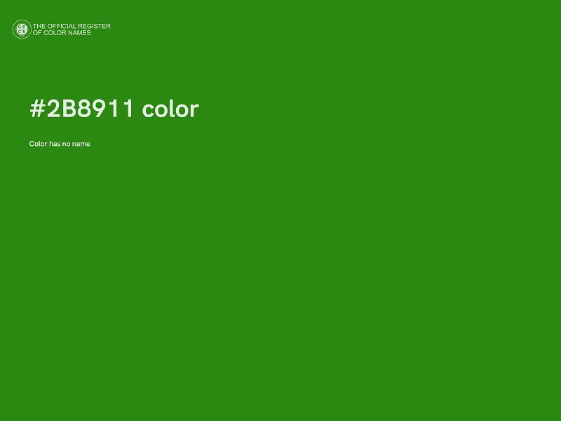 #2B8911 color image