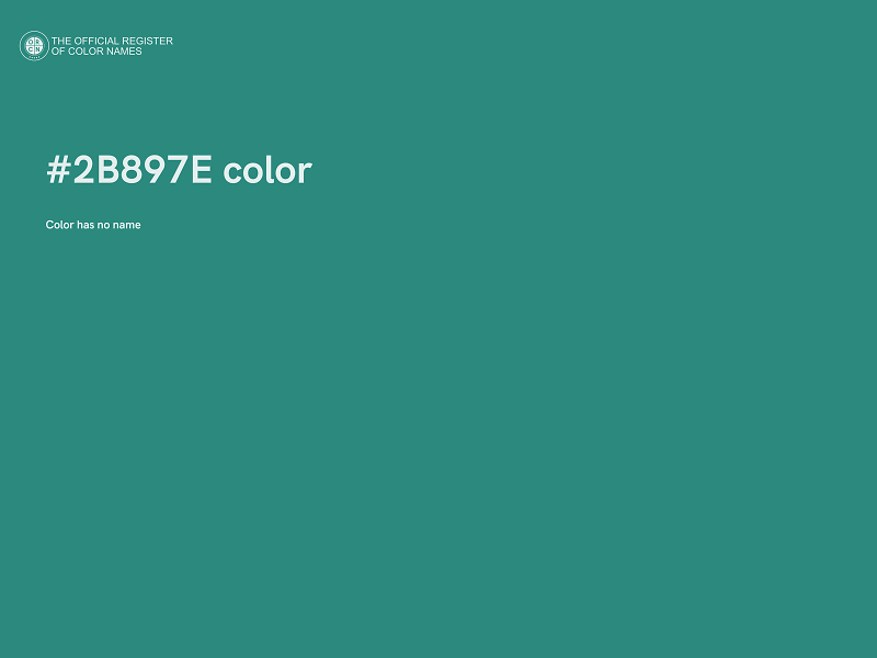 #2B897E color image