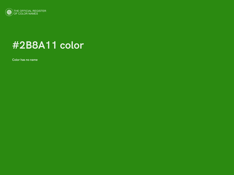 #2B8A11 color image