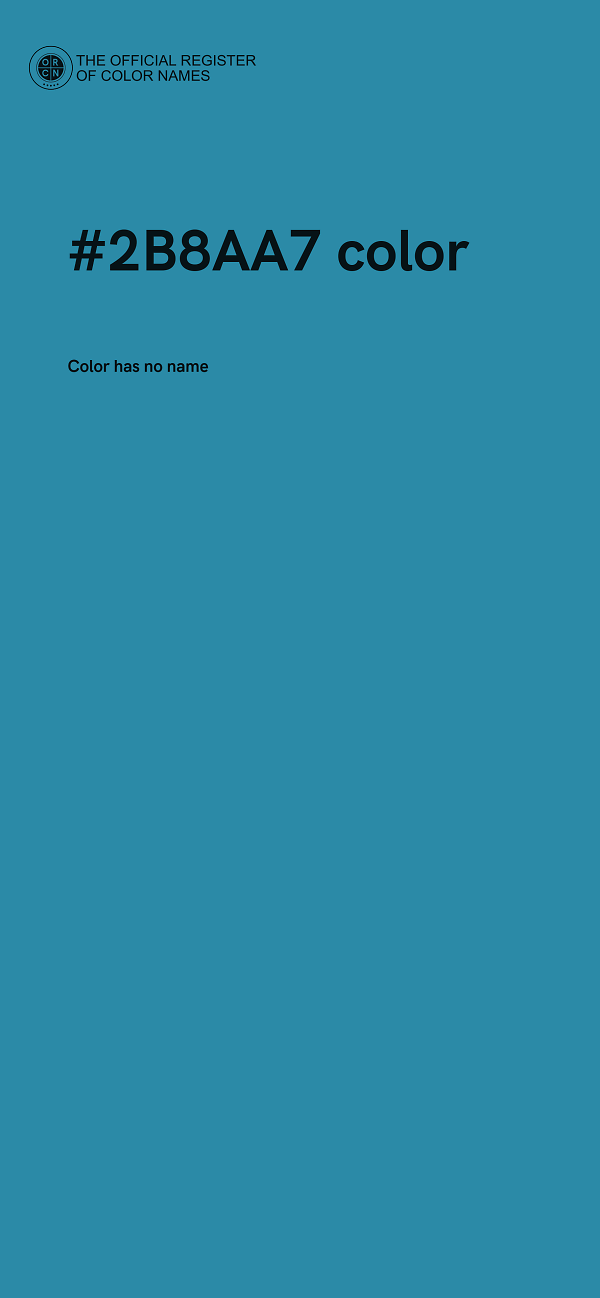 #2B8AA7 color image