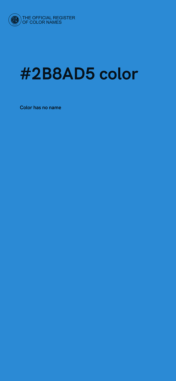 #2B8AD5 color image