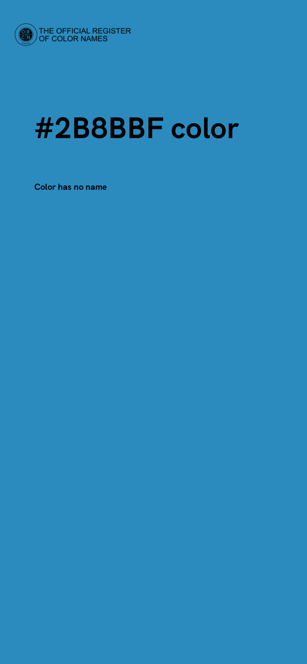 #2B8BBF color image