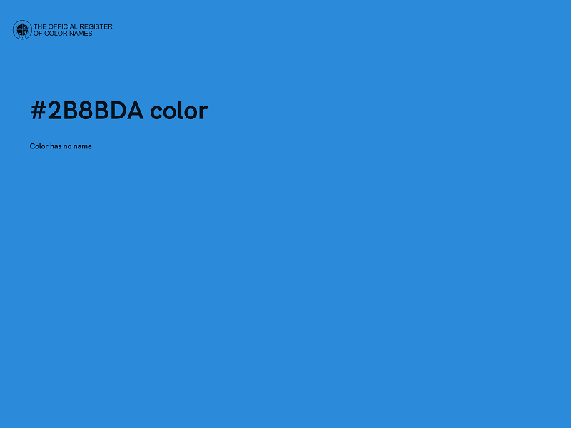 #2B8BDA color image