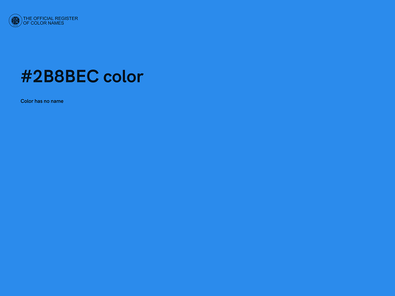 #2B8BEC color image