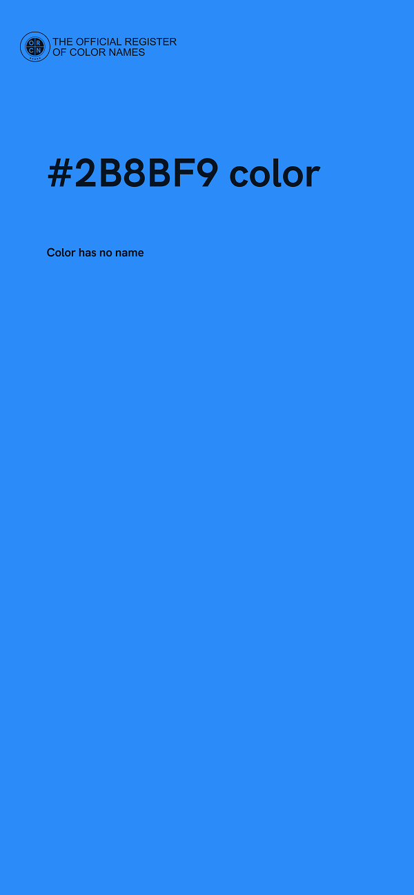 #2B8BF9 color image