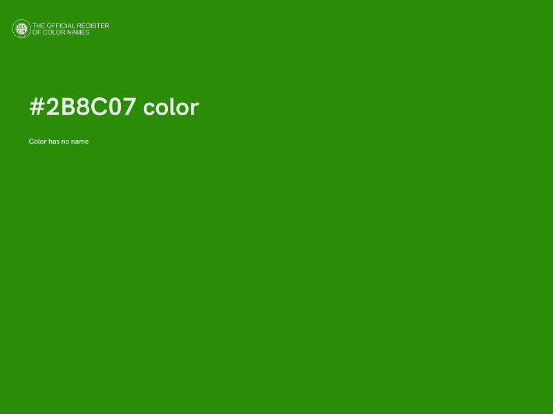 #2B8C07 color image