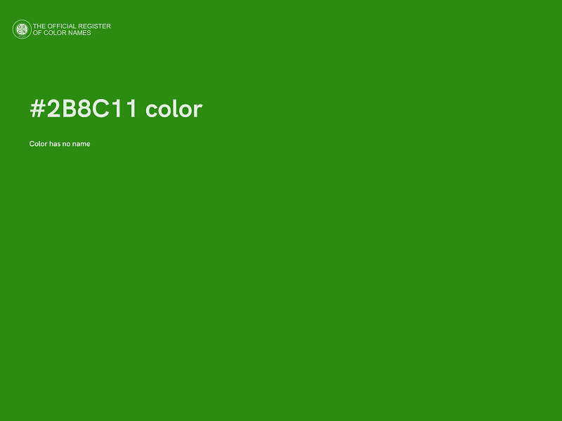 #2B8C11 color image