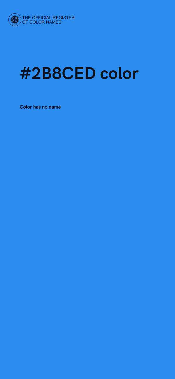 #2B8CED color image