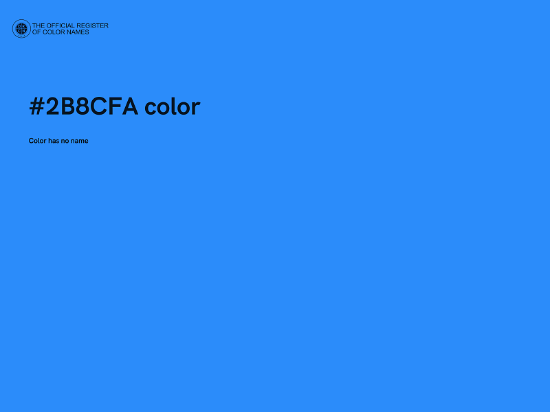 #2B8CFA color image